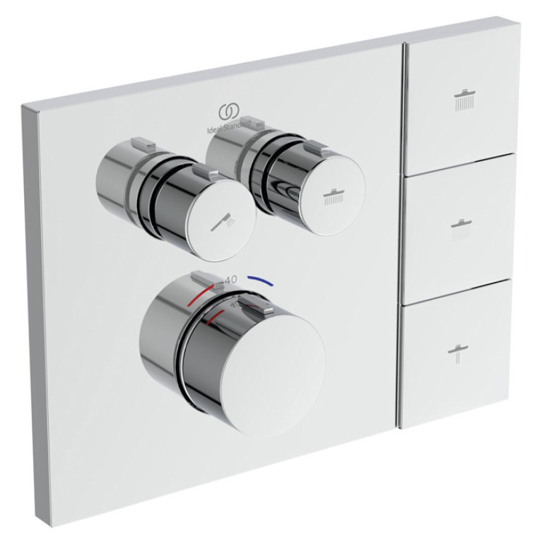 Ideal Standard Ceratherm Navigo Solos Смеситель для душа, встраиваемый, термостатический, без комплектом EASY-BOX A1000NU, цвет: хром