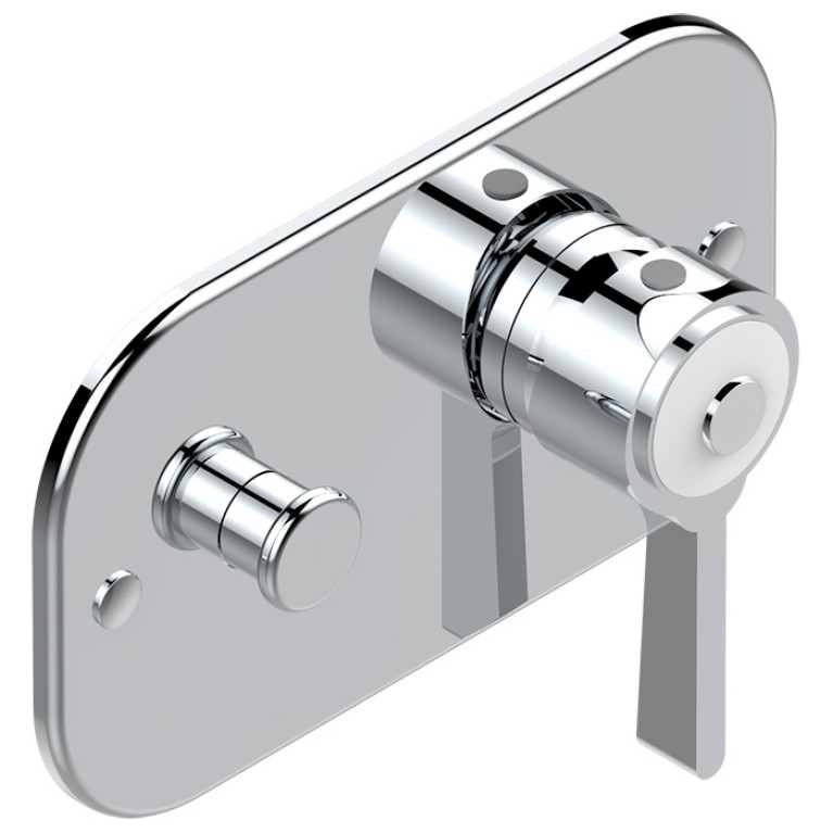 THG CAPUCINE VERT DECOR PLATINE Смеситель для душа встраиваемый, однорычажный, с переключателем, внешняя часть, декор платина, цвет хром
