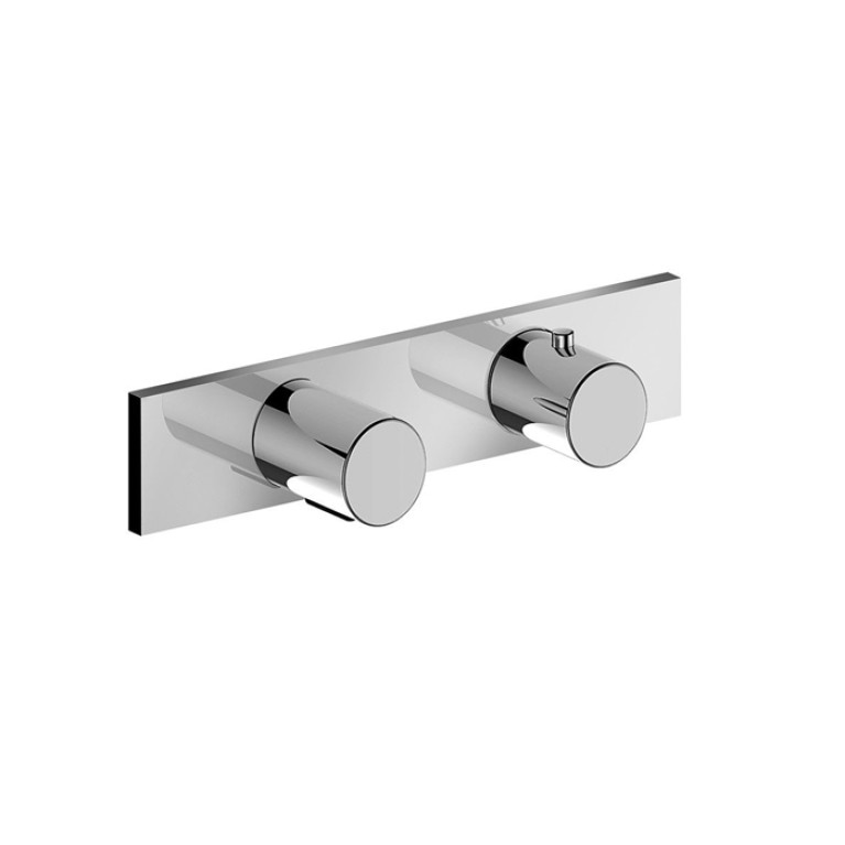Fantini  Milano Термостатический встраиваемый смеситель для душа, 3/4'' на 3 потока,(наружняя часть), цвет: хром