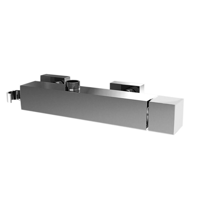 Stella Bamboo Quadro Смеситель для душа 3283C, вывод сверху, с держателем лейки, цвет: хром