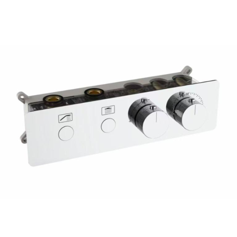 NEMO NM-8051CR Термостатический встраиваемый смеситель для душа из стены на 2 потребителя CHROME PL