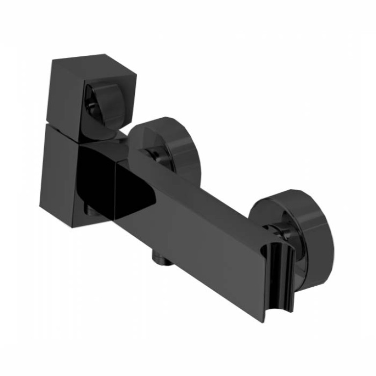 Bossini Cube Смеситель наружный для душа с выходом на 1/2&rdquo;, цвет: черньій матовьій