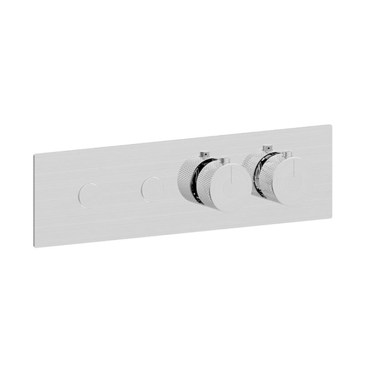 NEMO NM-8051CR Термостатический встраиваемый смеситель для душа из стены на 2 потребителя BRUSH NICKEL