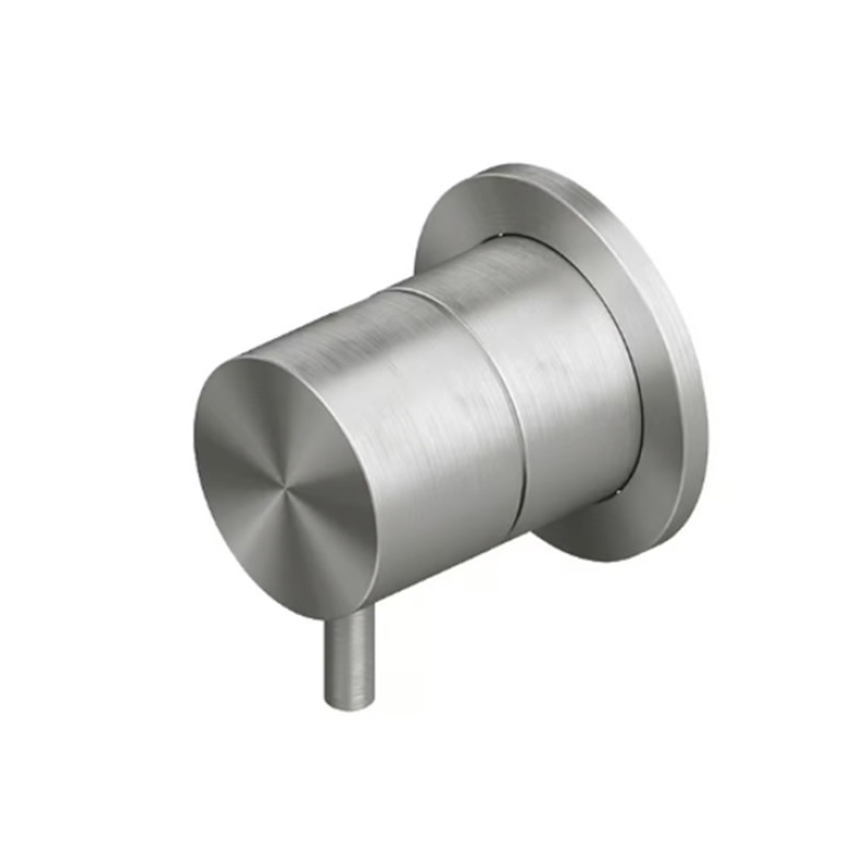 QuadroDesign SOURCE/OTTAVO 1344.00AS Переключатель из стены на 2 потребителя, цвет Brushed Stainless Steel
