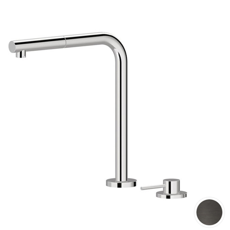 Newform XT Смеситель для кухни на 1 отв, излив 220 мм, цвет: PVD Brushed Gun metal