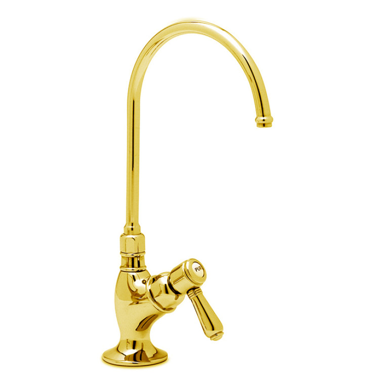 NICOLAZZI EL CAPITAN MINI Излив с запорным вентилем для питьевой воды, цвет Gold