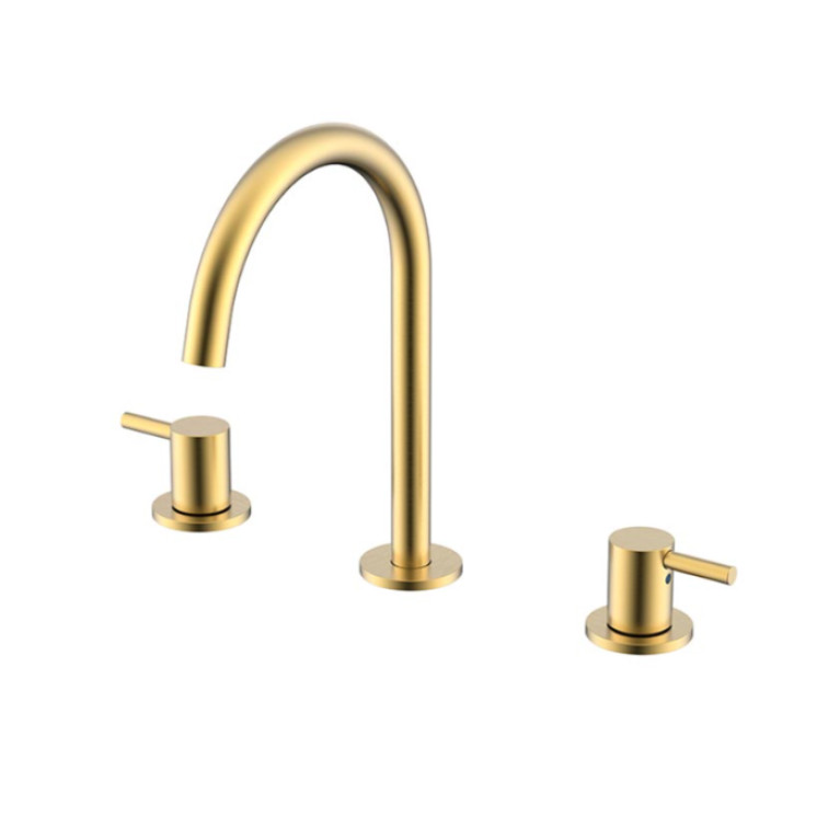 NEMO NM-2315BG Смеситель для раковины с донным клапаном BRUSH GOLD