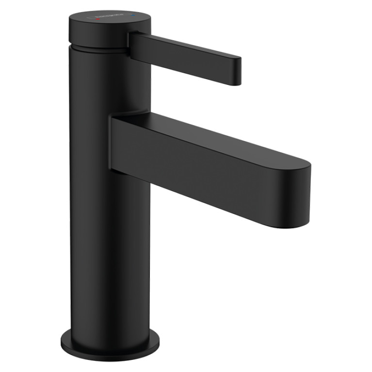HANSGROHE FINORIS Смеситель для раковины на 1 отверстие, однорычажный, с донным клапаном, цвет черный матовый