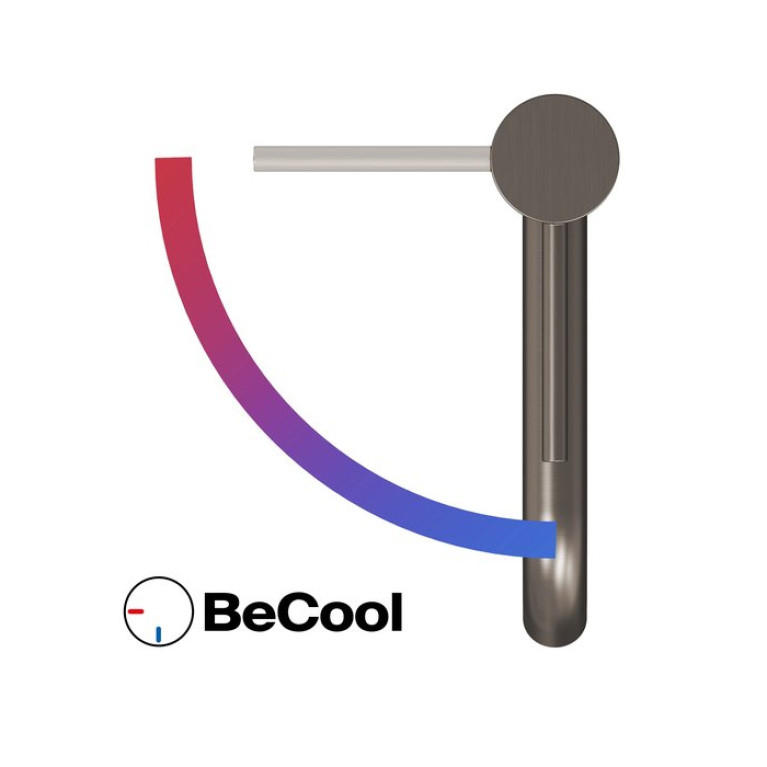 RAVAK Espirit Смеситель для раковины ES 012.21GB BeCool 190 мм без донного клапана графит