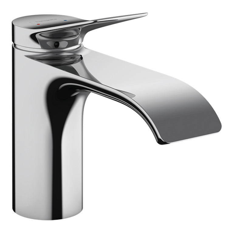 HANSGROHE VIVENIS Смеситель для раковины на 1 отверстие, однорычажный, высота излива 80 мм., с донным клапаном, цвет хром (Спеццена из наличия)