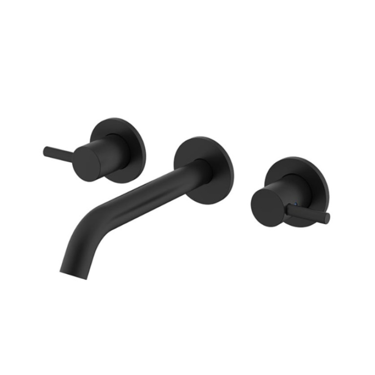 NEMO NM-2316MB Смеситель из стены для раковины с донным клапаном MATTE BLACK
