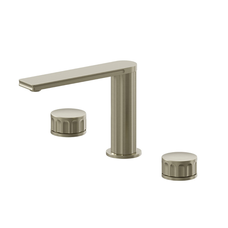 Newform Ionika bagno Смеситель для раковины на 3отв. без донного клапана, цвет: PVD brushed pale gold