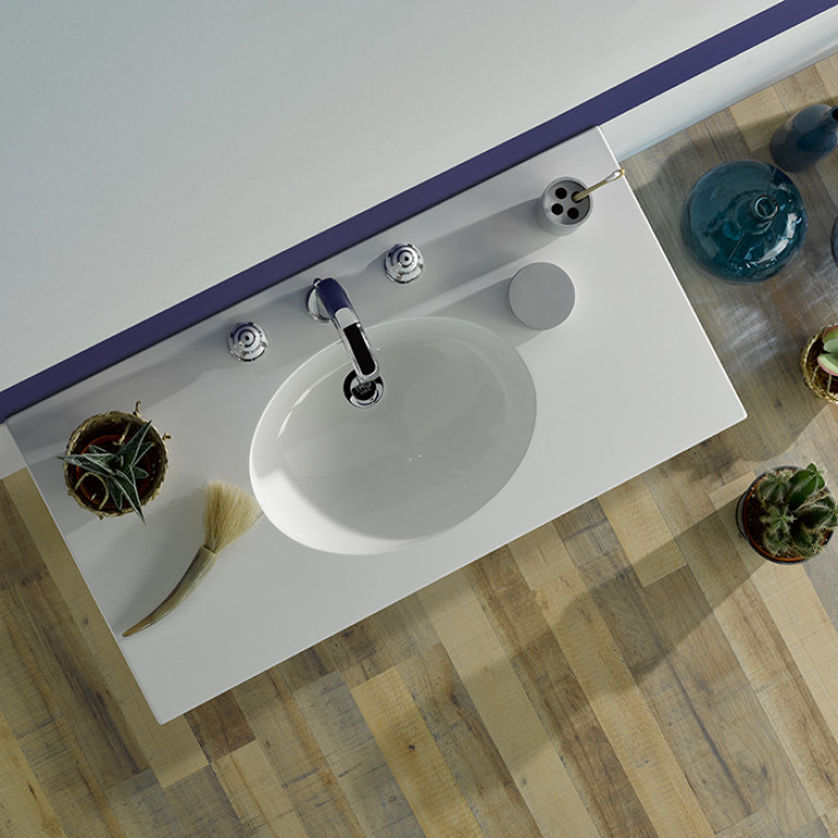 THG ITHAQUE DECOR PLATINE Смеситель для раковины на 3 отверстия, с донным клапаном, декор платина, цвет хром