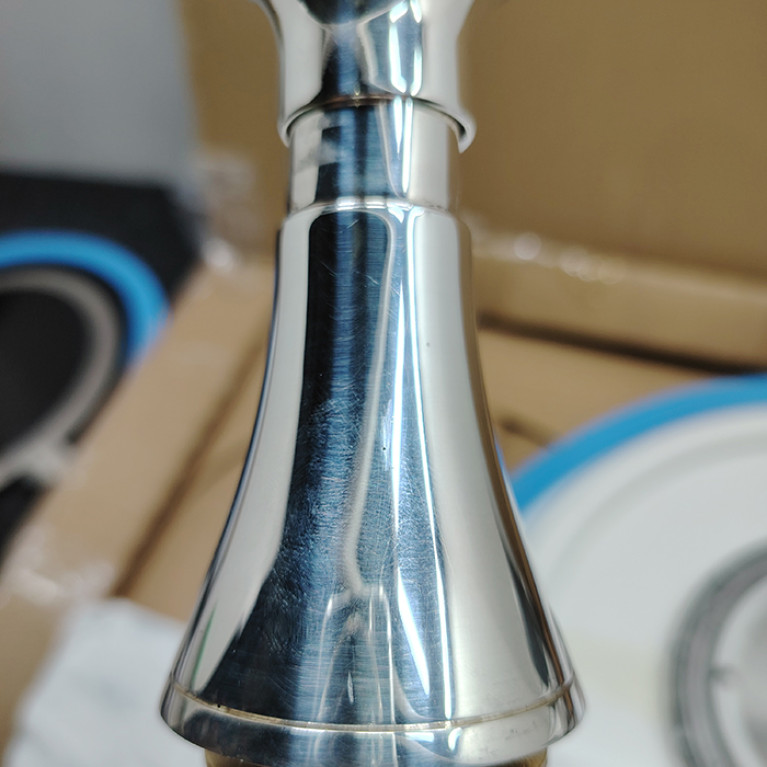 Stella 130 Смеситель для раковины на 3 отверстия 3225, с донным клапаном, цвет: серебро