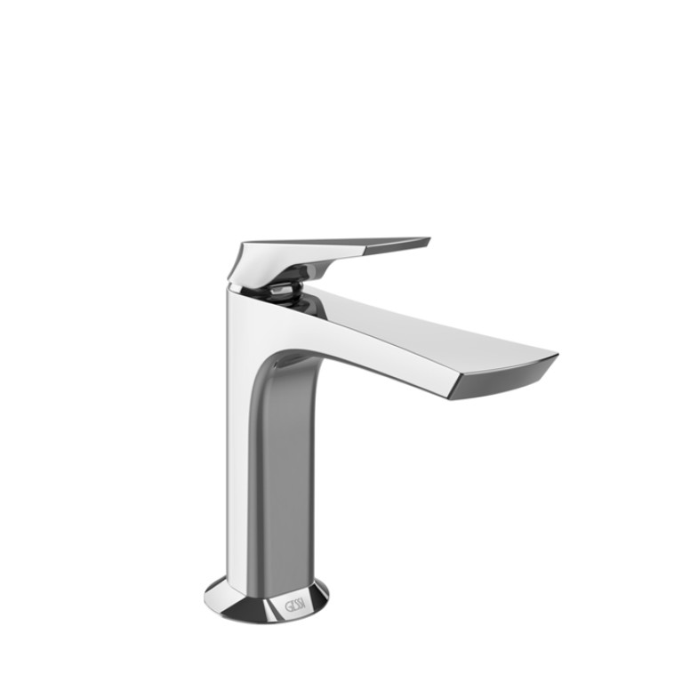 GESSI  VENTAGLIO Смеситель для раковины с донным клапаном StopGo и соединительными шлангами, цвет: хром