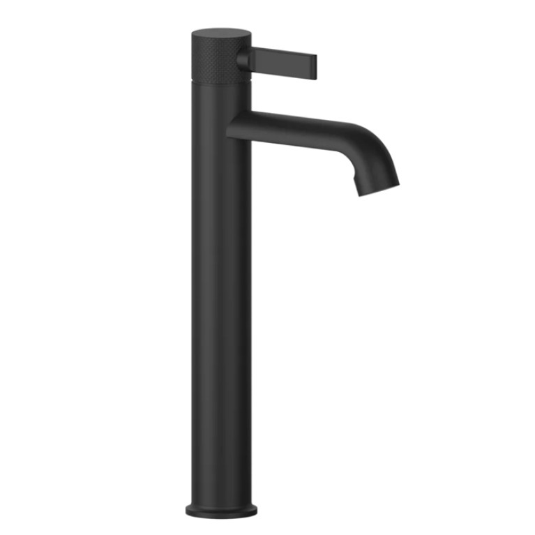 GESSI INCISO Смеситель для раковины на 1 отверстие, высокий h=337мм, без донного клапана Цвет: nero XL