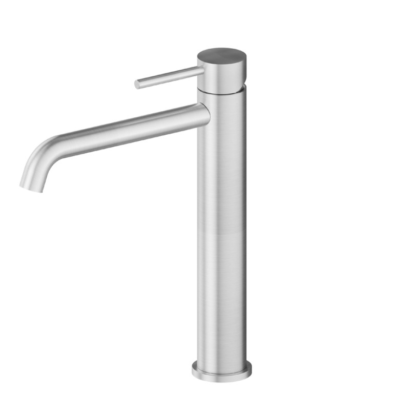 Newform X-Steel 316 Смеситель для раковины без донного клапана, средняя версия, цвет: нержавеющая сталь