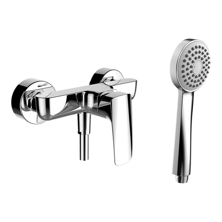 Laufen Laurin смеситель для душа, настенный, однорычажный, с одним выходом, с аксессуарами, цвет хром