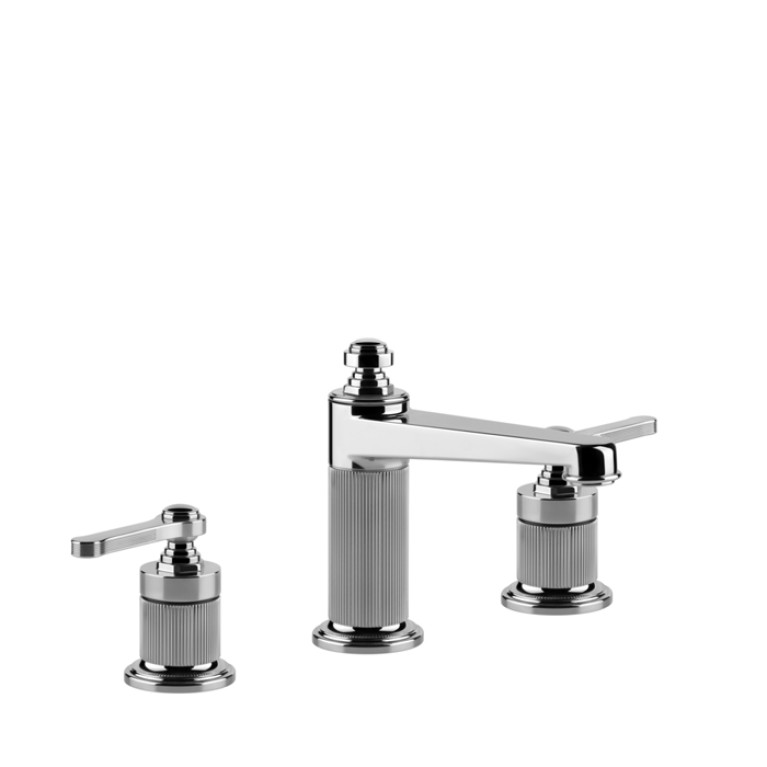 GESSI VENTI20 Смеситель для раковины на 3 отверстия, высота излива 98 мм., цвет хром