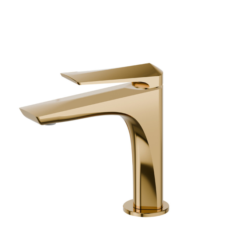 Newform Delta Zero Смеситель для раковины без донного клапана, цвет: PVD glossy gold
