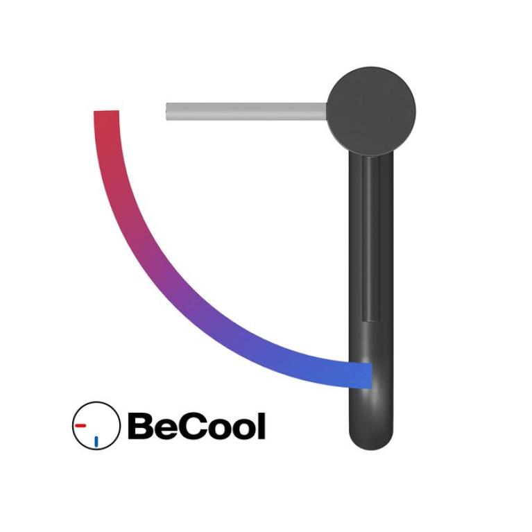 RAVAK Espirit Смеситель для раковины ES 012.21BLM BeCool 190 мм без донного клапана черный матовый