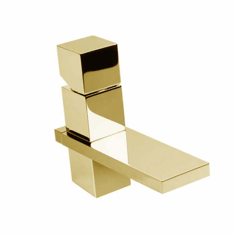 Bossini Cube Смеситель для раковины на 1 отв., c заглушкой 1&rdquo;1/4, цвет: Gold PVD