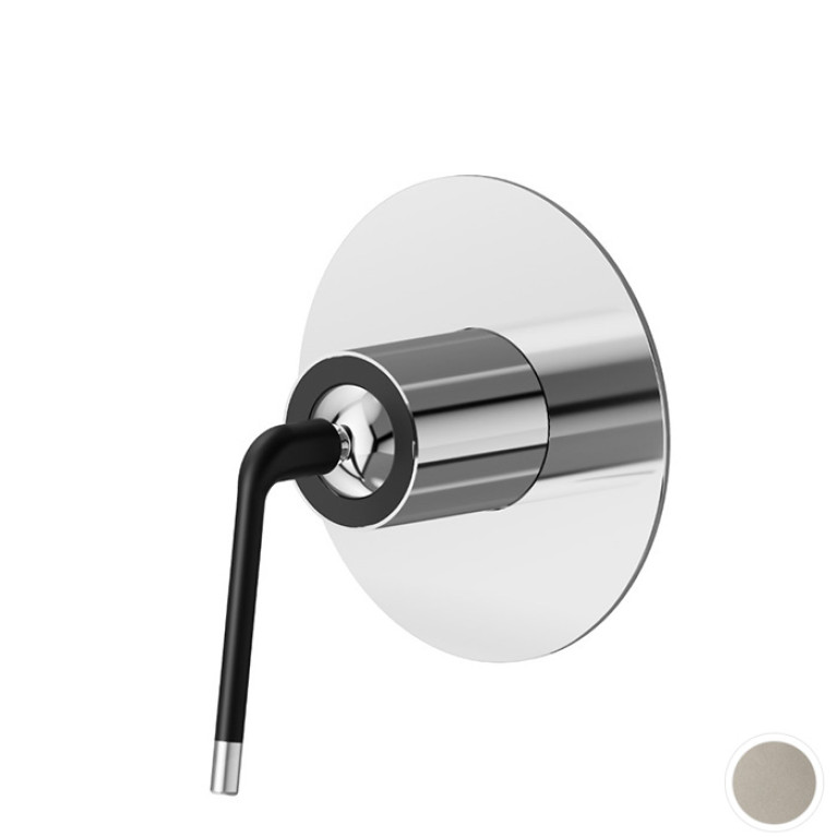 Newform O'Rama Внешняя часть смесителя для раковины, цвет:  titanium satin + черный матовый