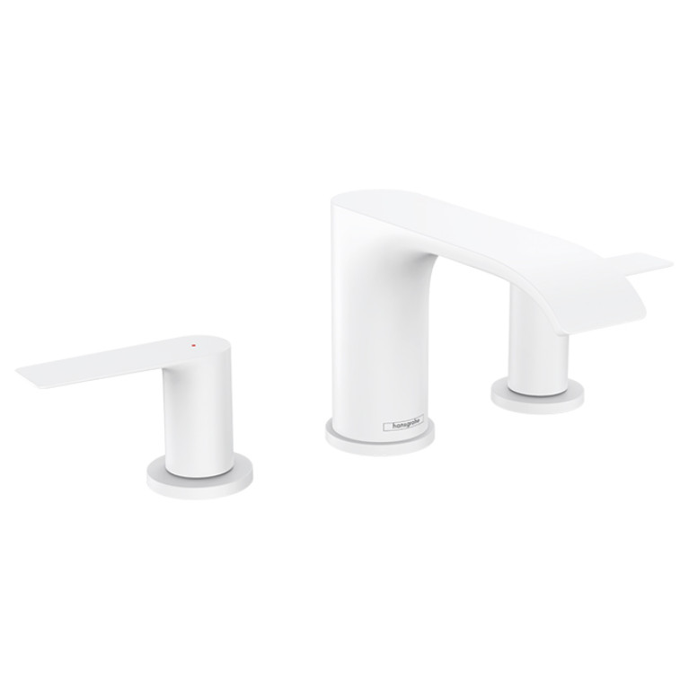 HANSGROHE VIVENIS Смеситель для раковины на 3 отверстия, с донным клапаном, цвет белый матовый