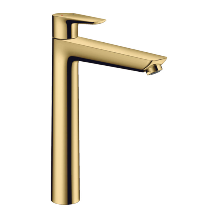 HANSGROHE TALIS E Смеситель для раковины однорычажный, высота 234 мм.,излив 183, цвет полированное золото
