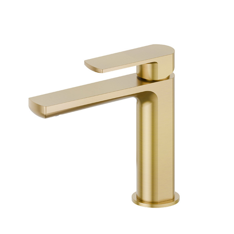Newform Haka Смеситель для раковины без донного клапана, цвет: PVD brushed gold