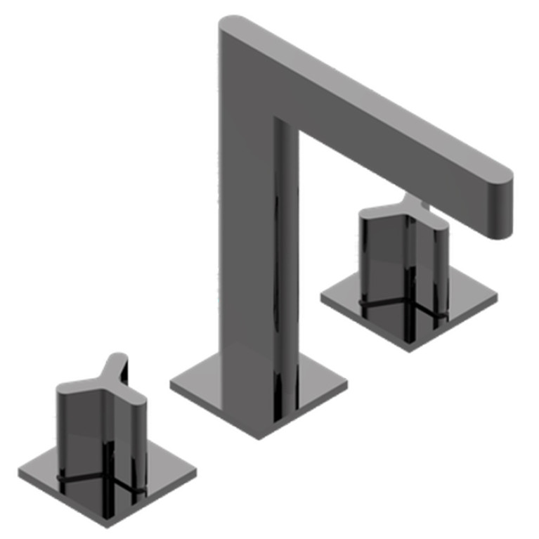 THG ICON-X METAL Смеситель для раковины на 3 отверстия, с донным клапаном, цвет Aranja (black nickel)