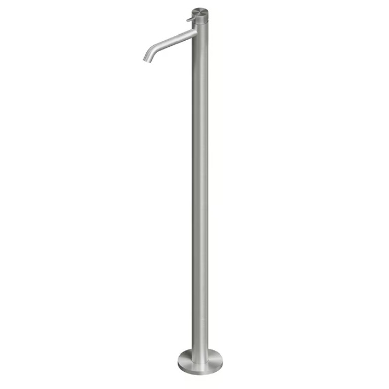 QuadroDesign SOURCE 1205AS/1 Смеситель для раковины напольный, цвет Brushed Stainless Steel