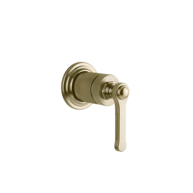 GESSI VENTI20 Смеситель встраиваемый, однорычажный, внешняя часть, цвет Brushed Brass PVD