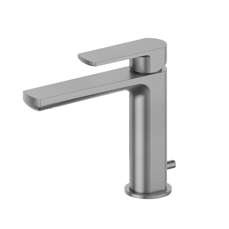 Newform Haka Смеситель для раковины с донным клапаном, цвет: PVD brushed gun metal