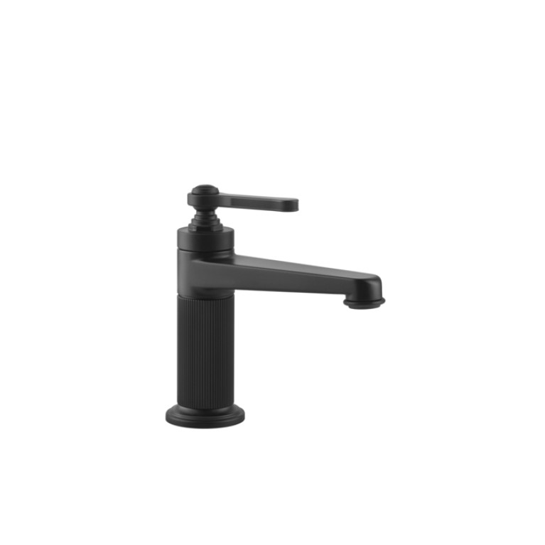 GESSI VENTI20 Смеситель для раковины на 1 отверстие, однорычажный, в комплекте с донным клапаном, цвет черный матовый