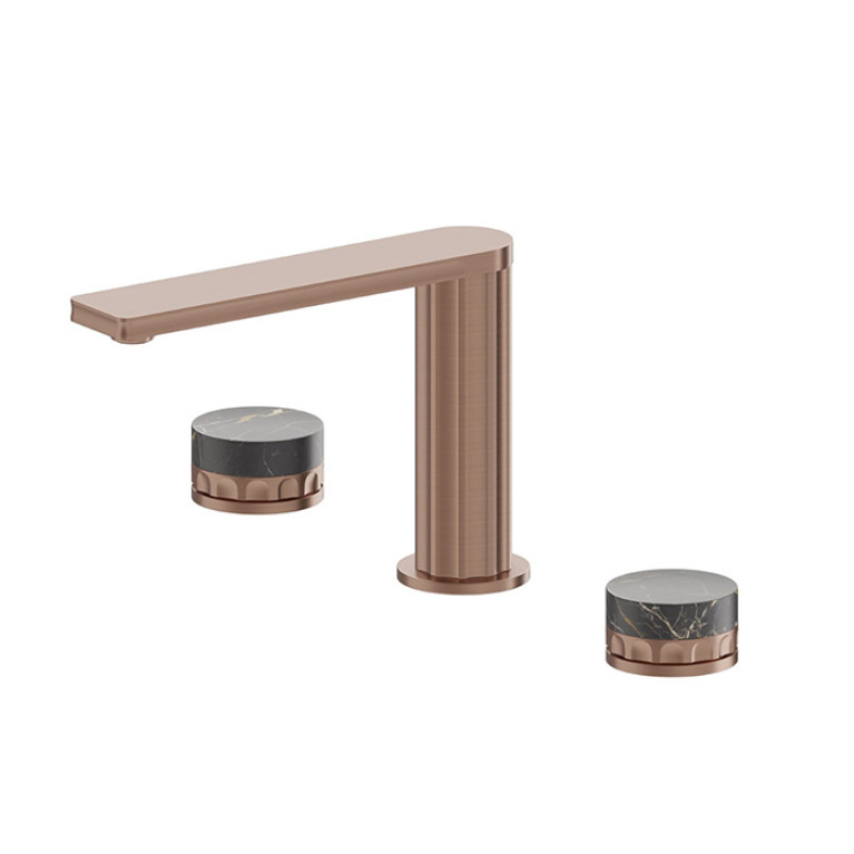 Newform Ionika supreme bagno Смеситель для раковины на 3отв. без донного клапана, цвет: PVD brushed copper bronze