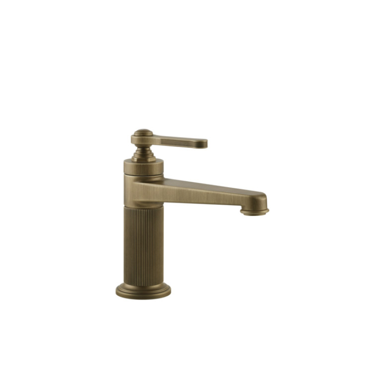 GESSI VENTI20 Смеситель для раковины на 1 отверстие, однорычажный, в комплекте с донным клапаном, цвет Antique Brass