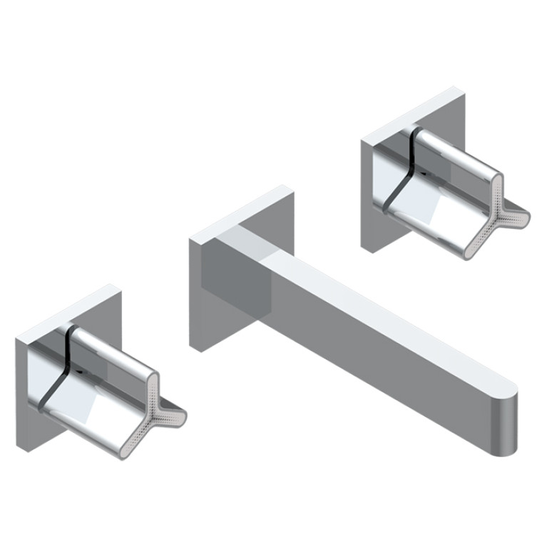 THG ICON-X TITANE Смеситель для раковины настенный, на 3 отверстия, внешняя часть, цвет хром