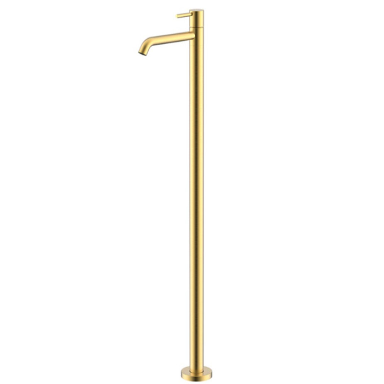 NEMO NM-2351BG Напольный смеситель для раковины с донным клапаном BRUSH GOLD