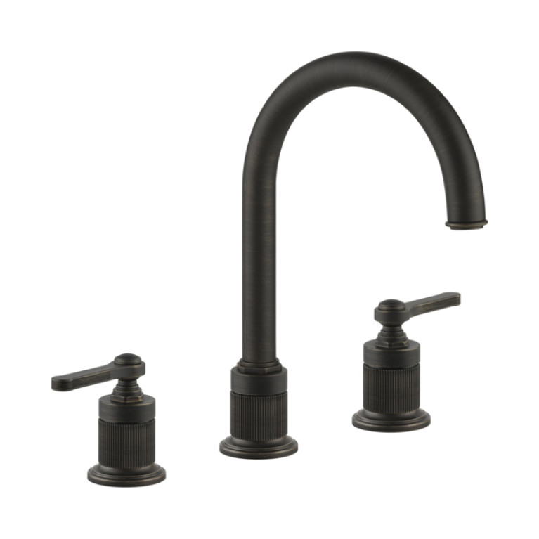 GESSI VENTI20 Смеситель для раковины на 3 отверстия, высота излива 168 мм., в комплекте с донным клапаном, цвет Aged Bronze