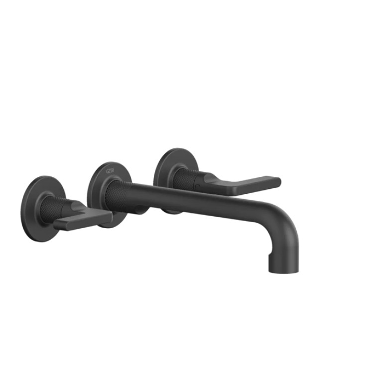 GESSI INCISO Встраиваемый смеситель для раковины на 3 отверстия с изливом 210-190мм (внешние части), цвет: nero XL