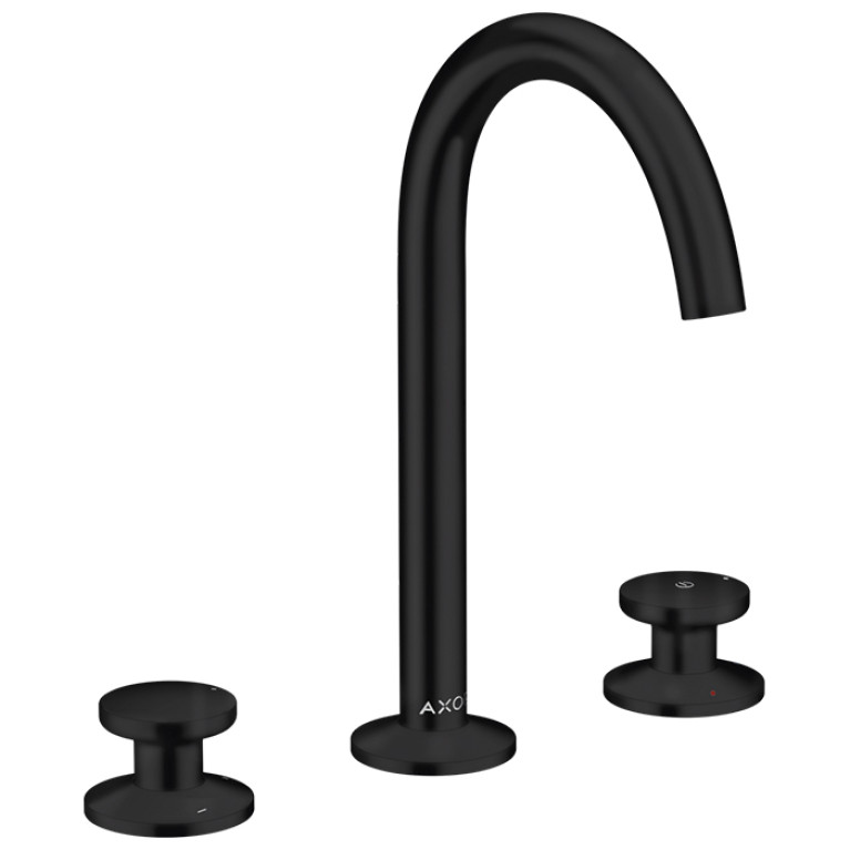 AX One Смеситель для раковины Select 170, на 3 отверстия, со сливом push-open, матовый черный