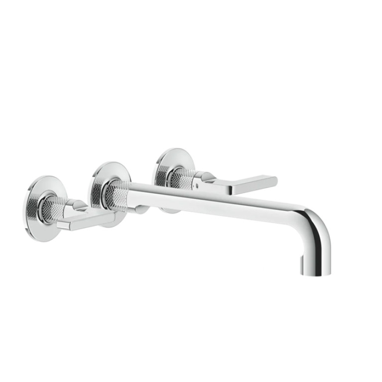 GESSI INCISO Встраиваемый смеситель для раковины на 3 отверстия с изливом 255-235мм (внешние части), цвет: хром