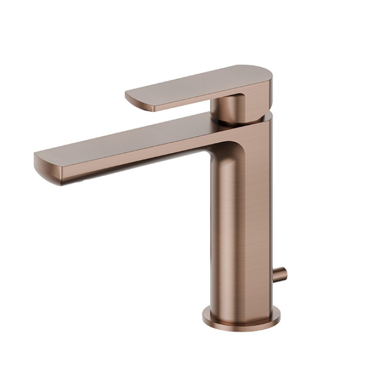 Newform Haka Смеситель для раковины с донным клапаном, цвет: PVD brushed copper bronze