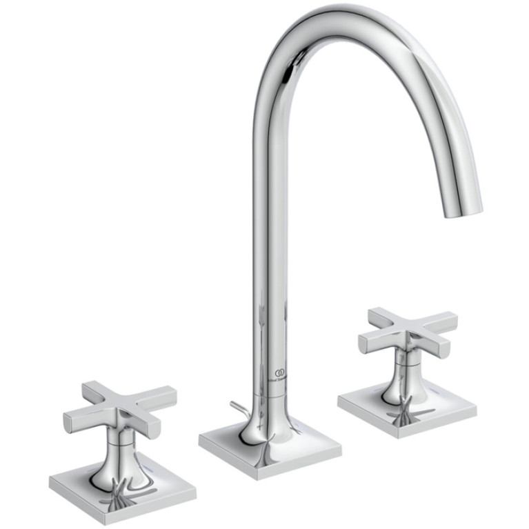 Ideal Standard Joy Neo Смеситель для раковины, на 3 отв, с донным клапаном, цвет: хром