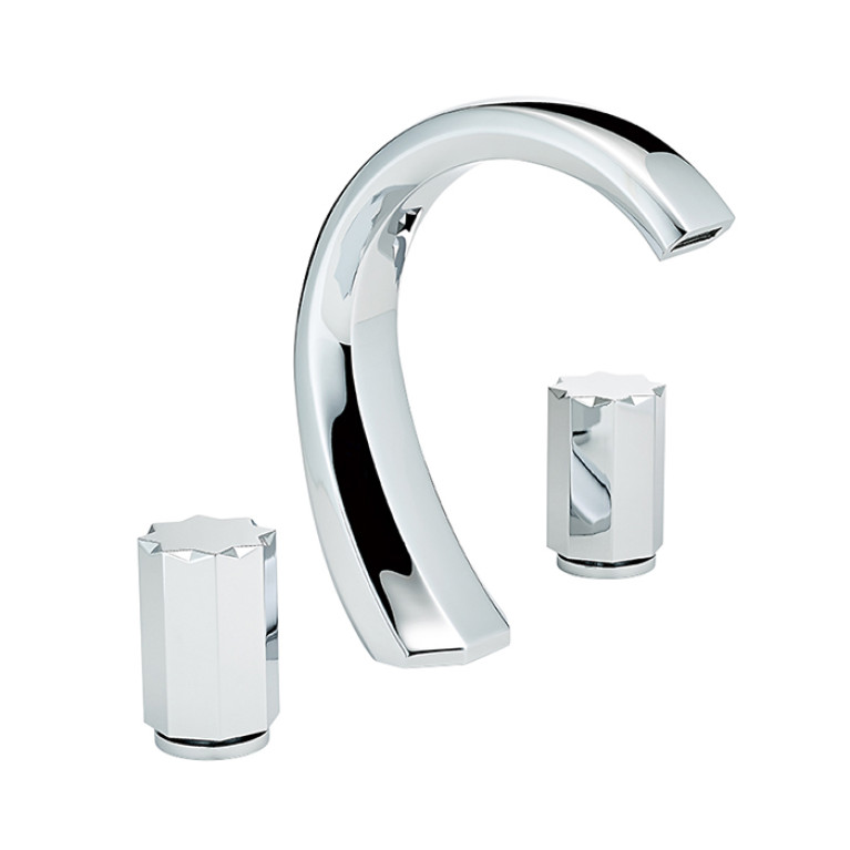 THG NIHAL METAL LISSE Смеситель для раковины на 3 отверстия, с донным клапаном, цвет хром