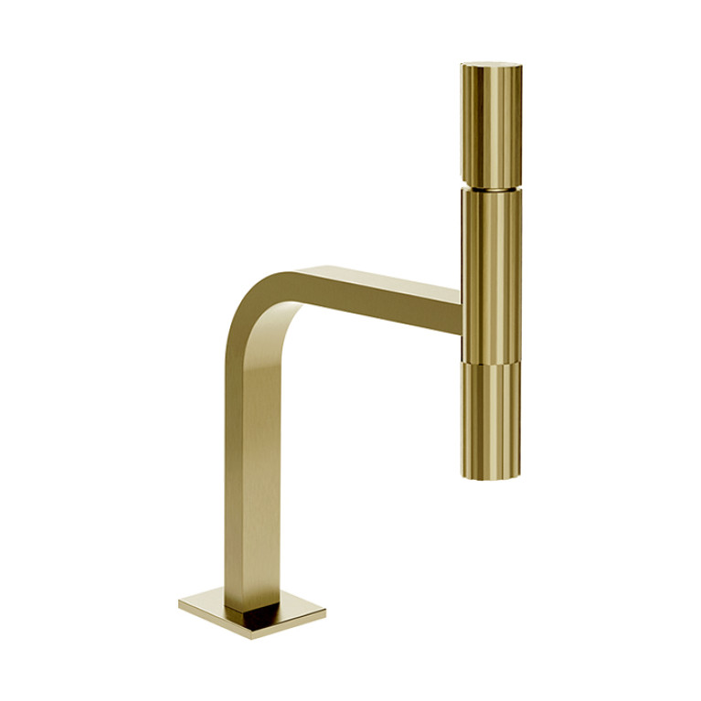 GESSI INCASTRI Смеситель для раковины  , излив 216 мм, без донного клапана, цвет: Finox Brushed Nickel