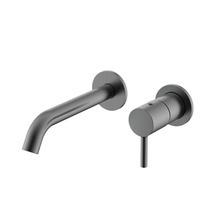NEMO NM-2313BGM Смеситель для раковины встраиваемый с донным клапаном BRUSH GUN METAL