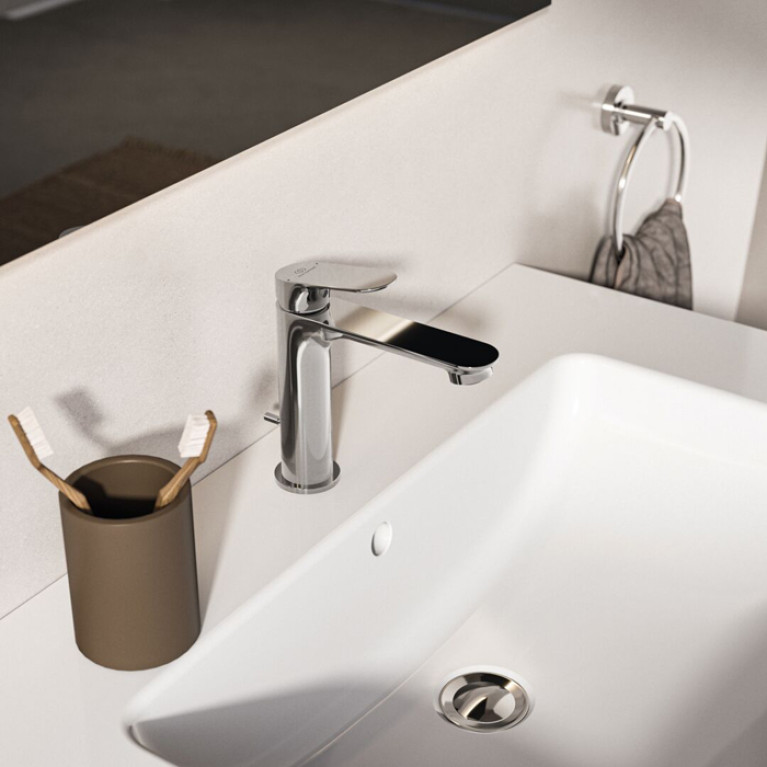Ideal Standard Ceralife O Смеситель для раковины H119, c донным клапаном, цвет: хром