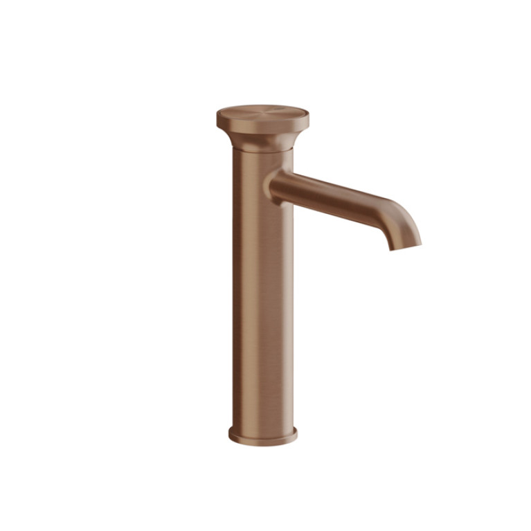 GESSI ORIGINI Смеситель для раковины H=247мм однорычажный, в компл с отделочной вставкой, цвет Copper Brushed PVD